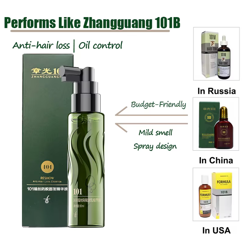 ZHANGGUANG 101 80ml Tonique Anti-chute de cheveux puissant Anti-chute de cheveux thérapie de phytoth