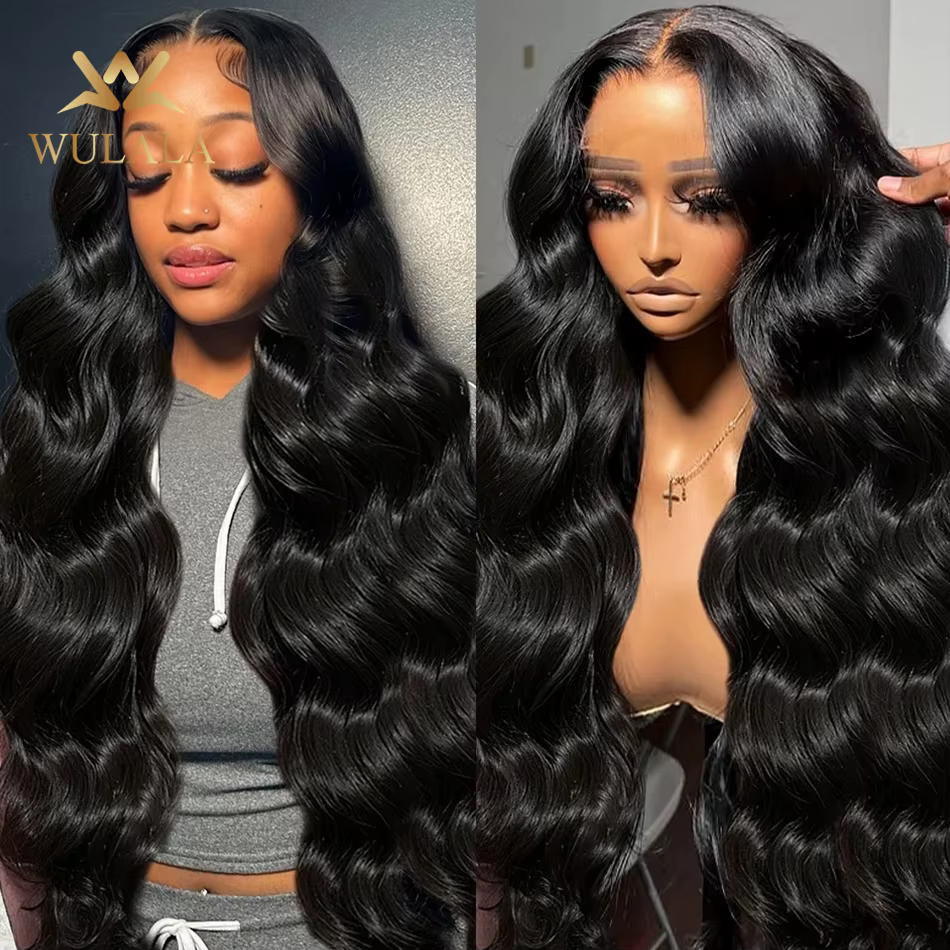 Wulala-Perruque Lace Front Wig Body Wave Brésilienne Naturelle, Cheveux Humains, 13x6 HD, 13x4, Pre-