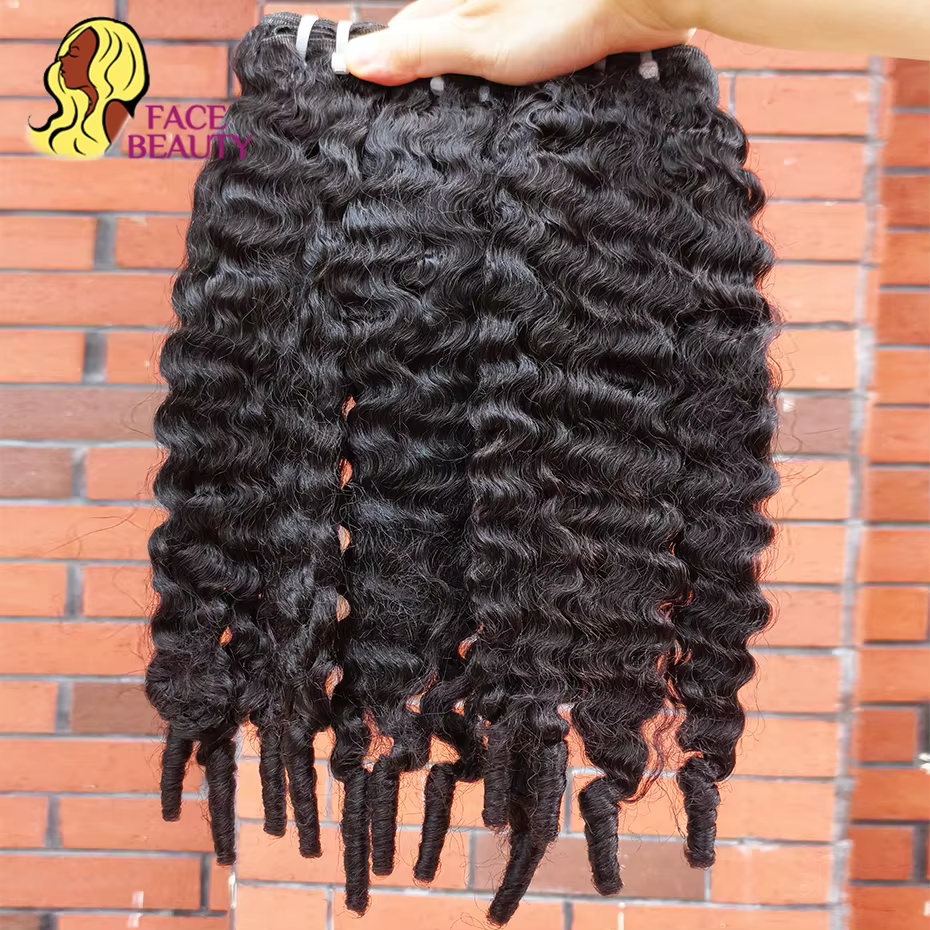 Mèches brésiliennes 100% naturelles bouclées, Extensions de cheveux, en spirale vietnamienne brute,