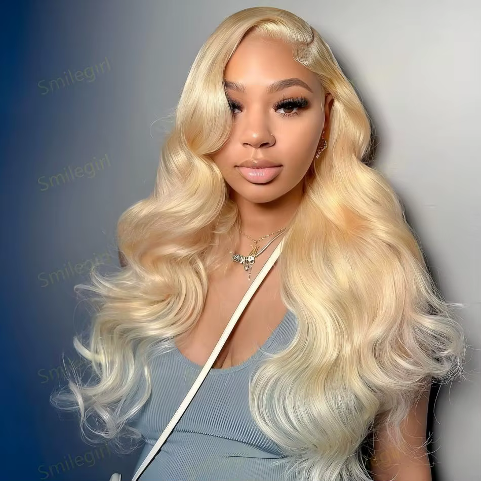 Perruque Lace Front Wig Body Wave Naturelle Blonde 613, Cheveux Humains, 13x6 HD, 13x4, Dentelle Tra