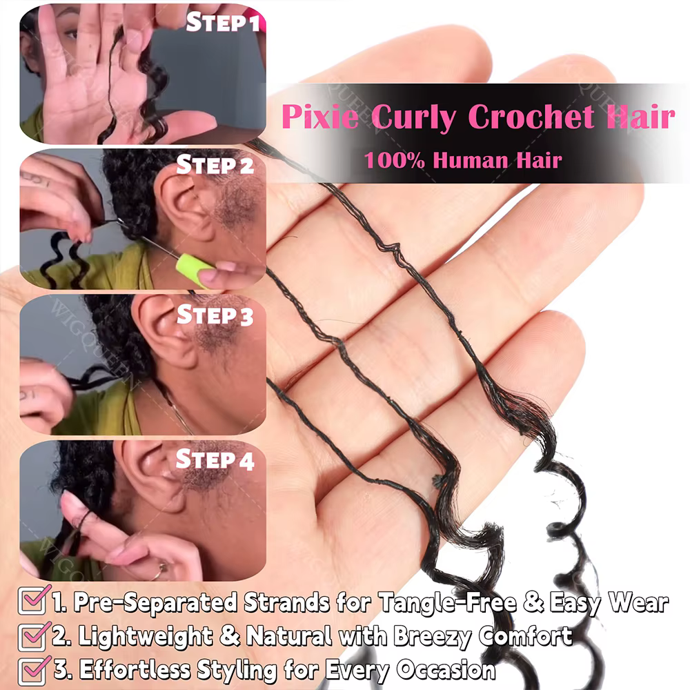 4/27 mettre en évidence couleur plume Crochet cheveux Afro crépus bouclés pré-bouclés Crochet cheveu