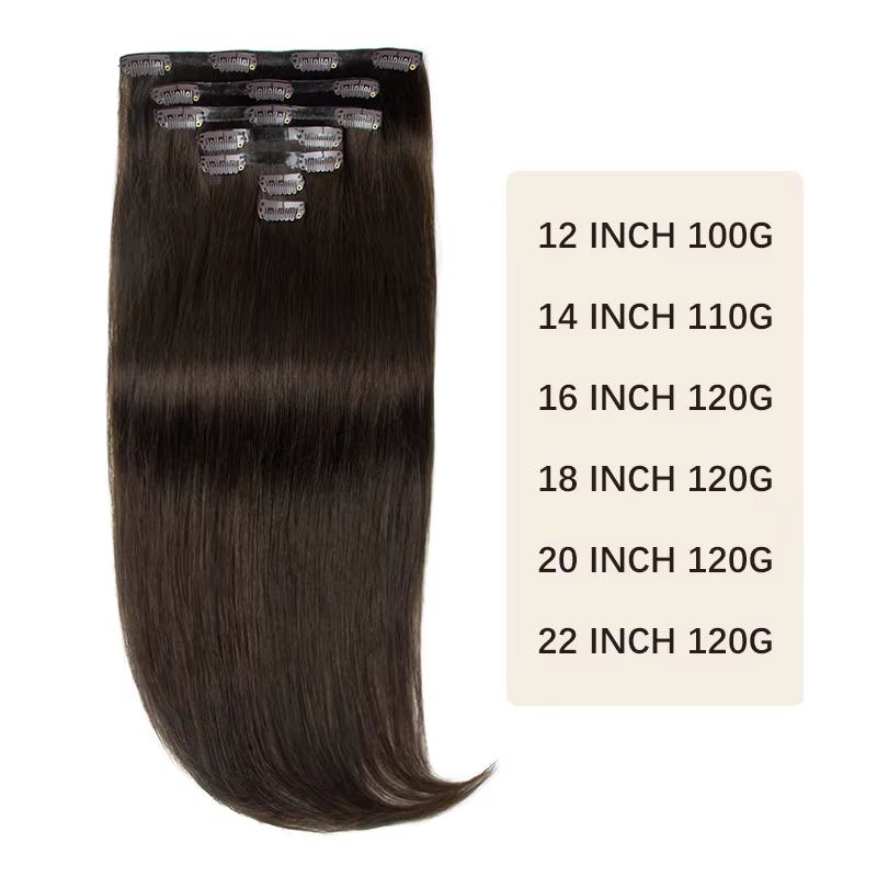Extensions de cheveux humains invisibles à clipser en PU, trame à ruban sans couture, trame à ruban