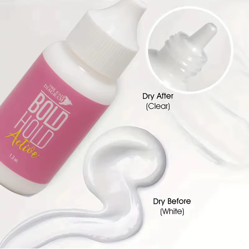 Mild Non-Irritating Waterproof Lace Wig Glue Quick-Drying Secure Adhesive Water-Based Formula for Co