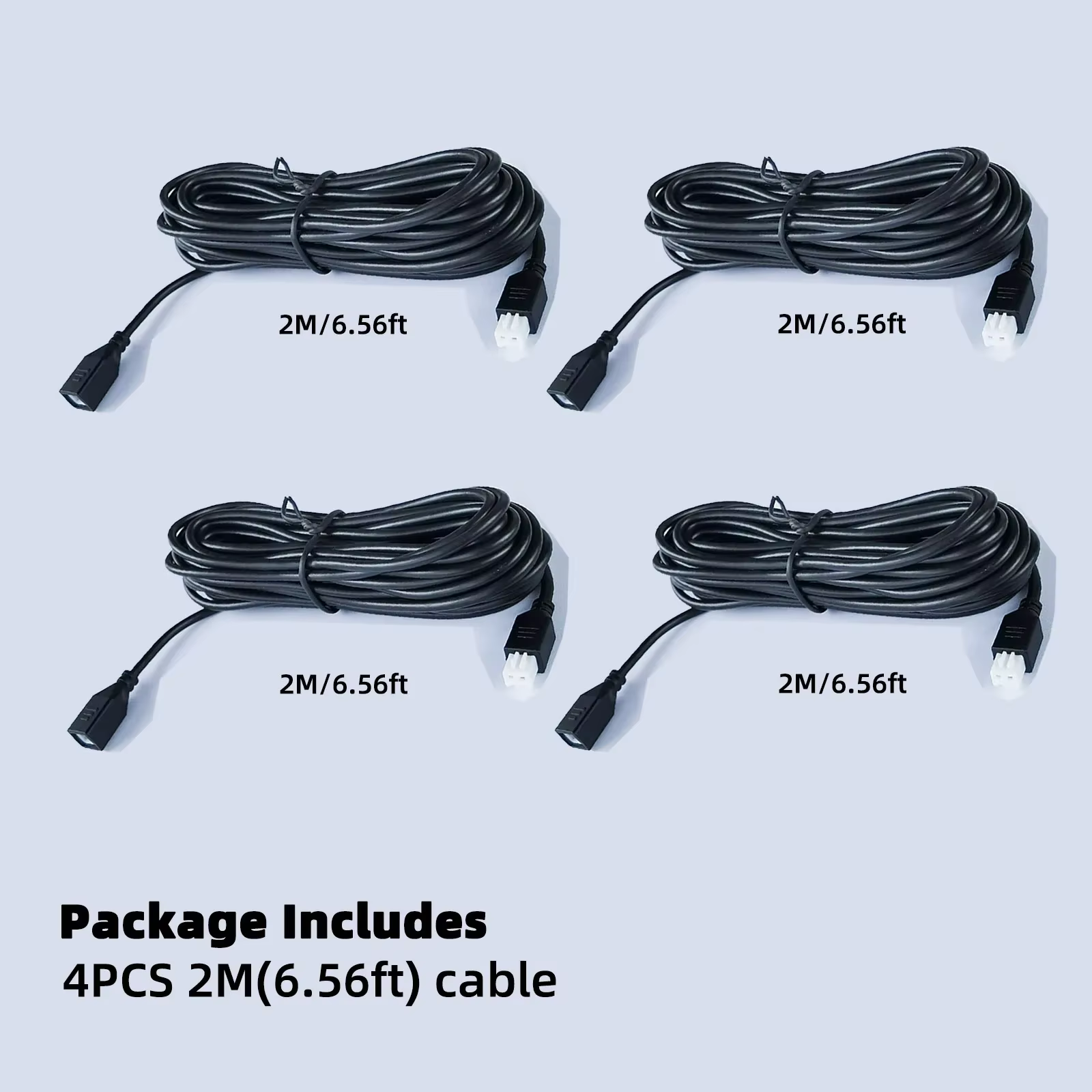Câble d'extension pour capteurs de stationnement, 4 pièces, cordon Parktronic à 2 broches pour capte