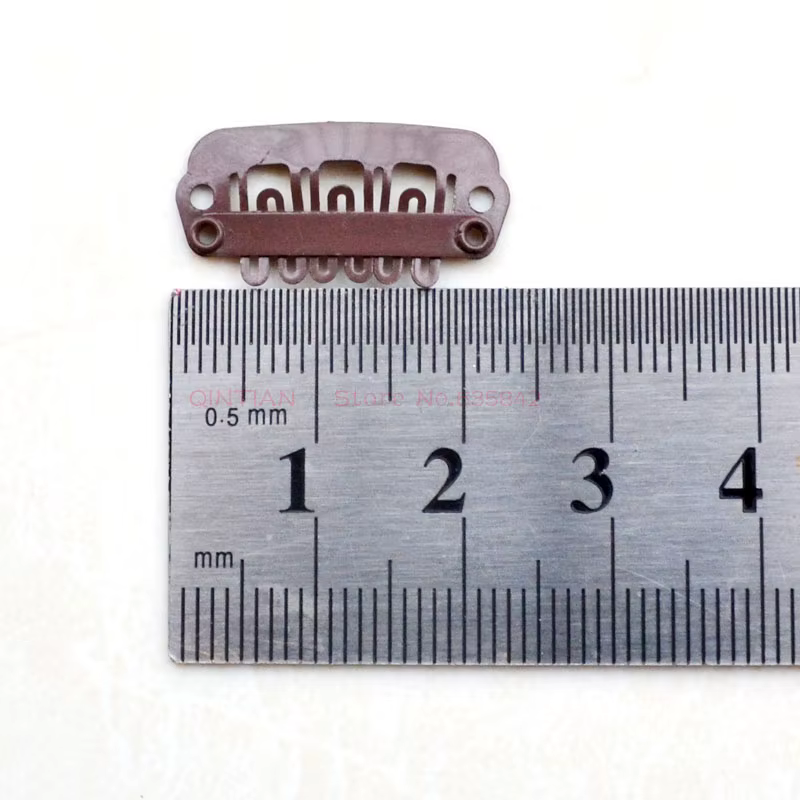 Mini pinces pour extension de cheveux, 100 pièces, 23mm, peignes en acier inoxydable, pour perruque,