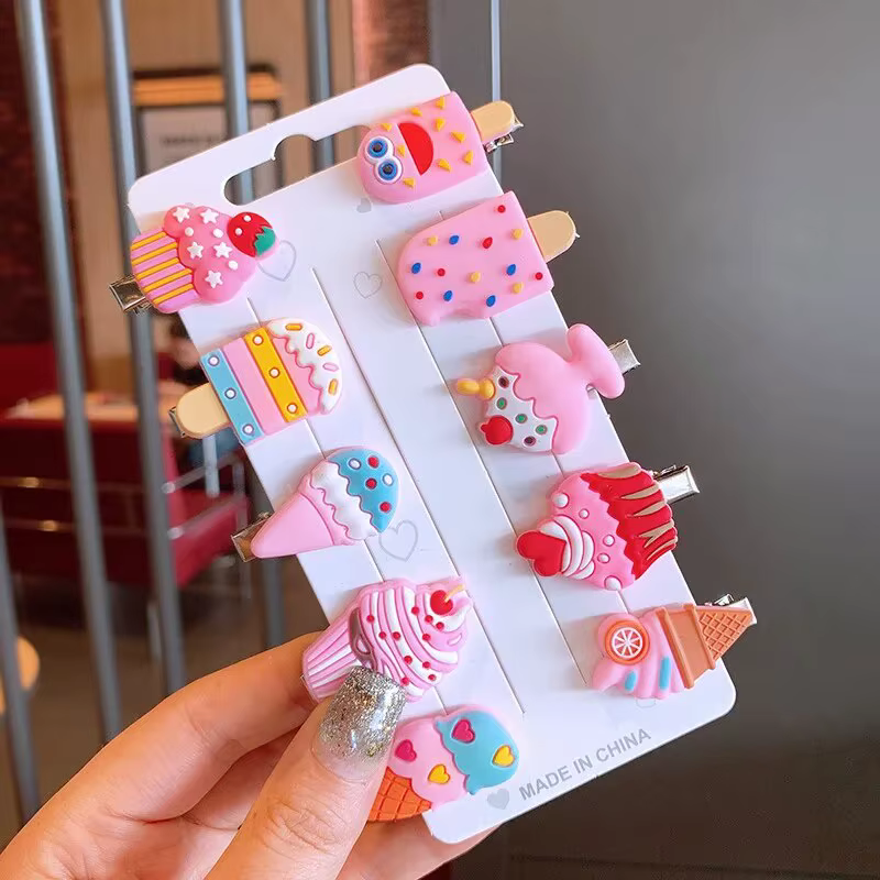 Pinces à cheveux licorne de dessin animé pour filles, jolies épingles à cheveux pour enfants, bandea