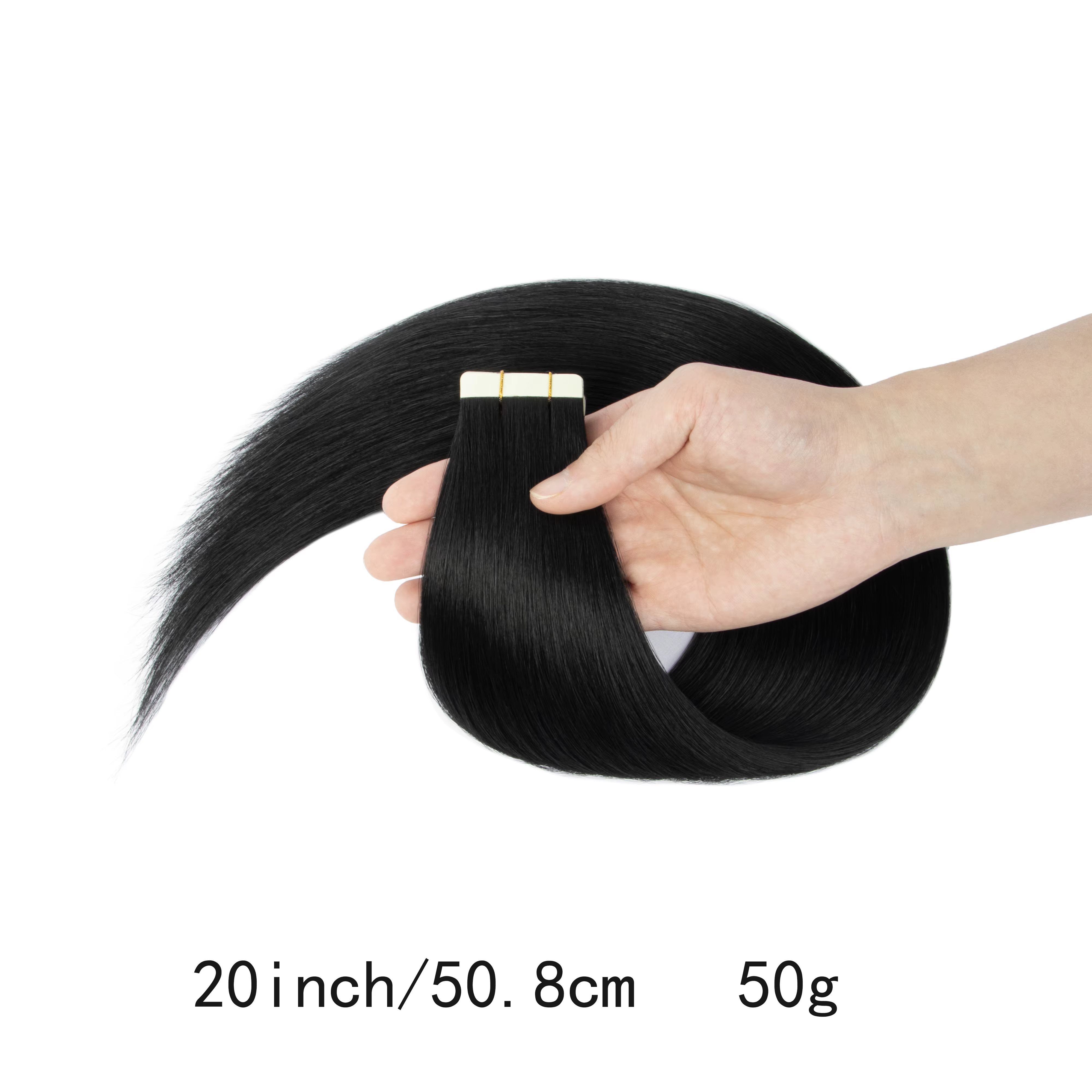 Extensions de cheveux synthétiques blondes à bandes adhésives, extensions de cheveux à bandes adhési