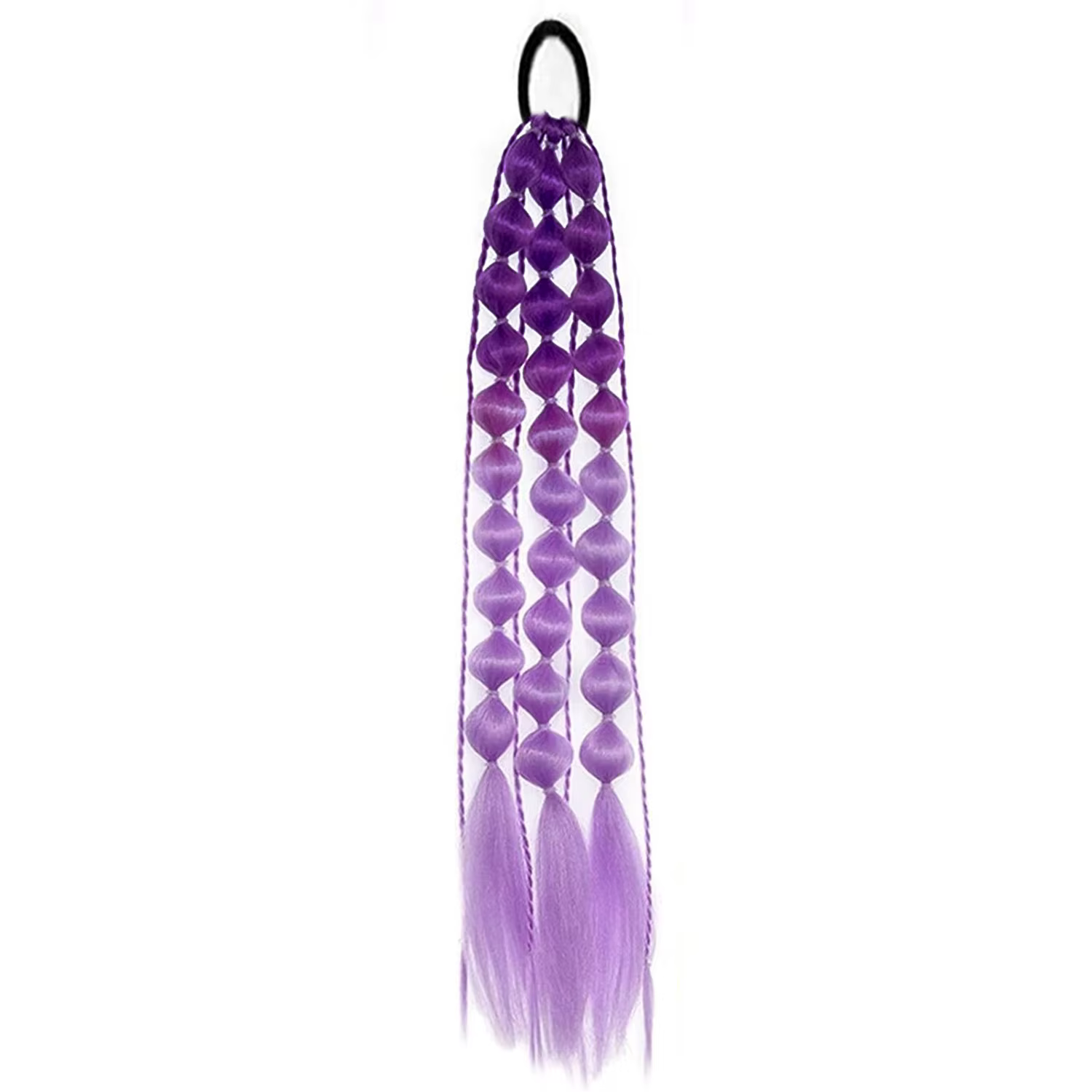 Extensions synthétiques de cheveux colorés 24 ", queue de cheval y2k à bulles de cheveux colorées av