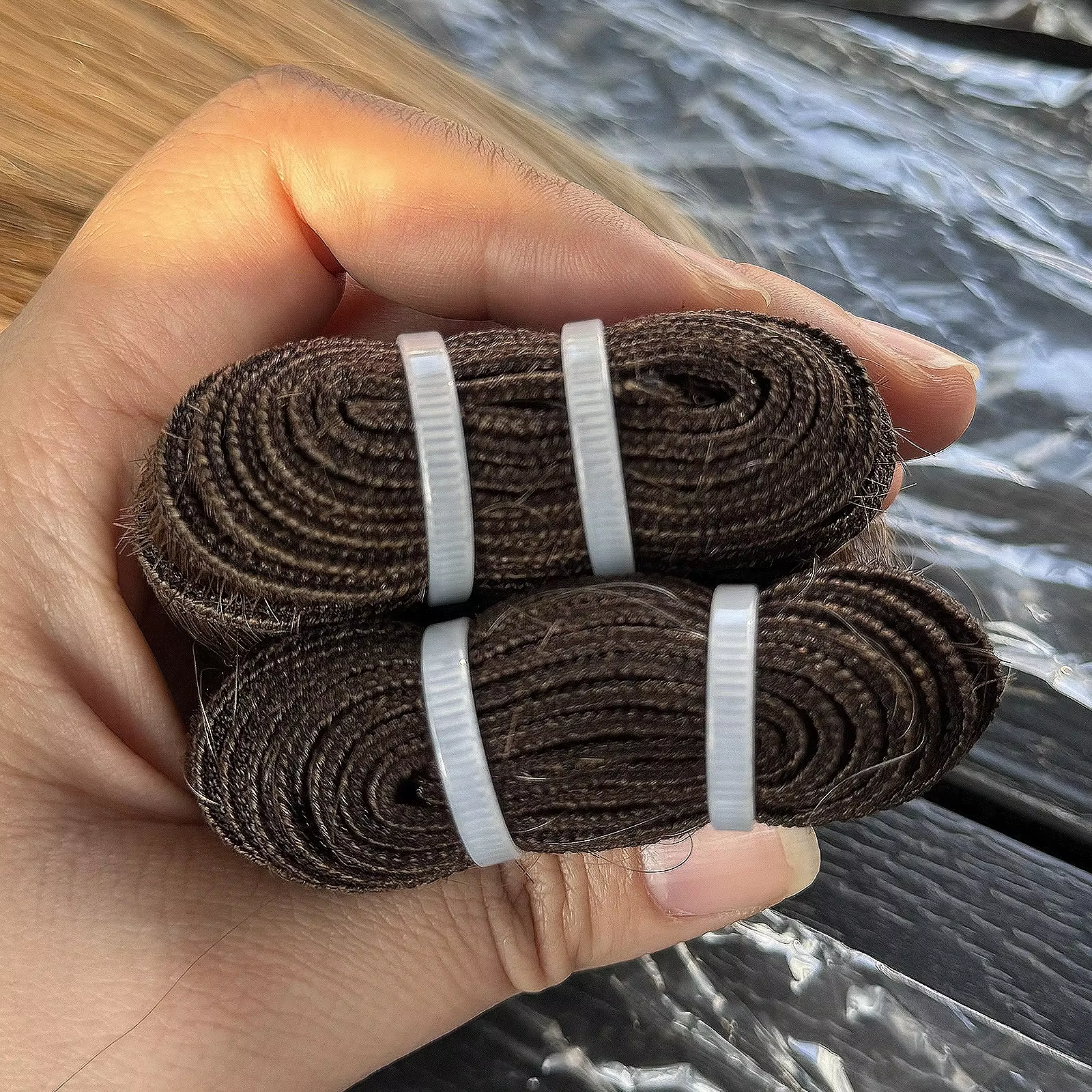 Extensions de cheveux vietnamiens Genius Weft 100G/PIECE, 16-28 pouces, blond ombré, lisses, en chev