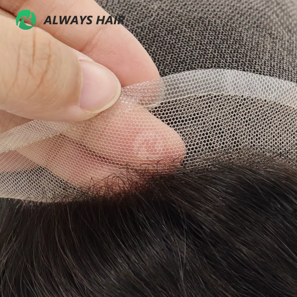 Alwayshair-DURA LACE hommes capillaire prothèse cheveux 130% densité de cheveux cheveux indiens dent