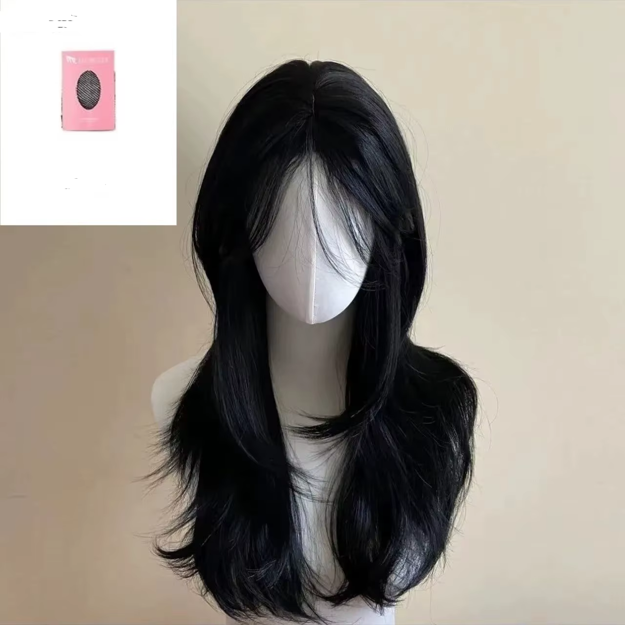 Perruque noire femme bandeau corps ondulé Rose filet à cheveux modèles en frange française haut nive