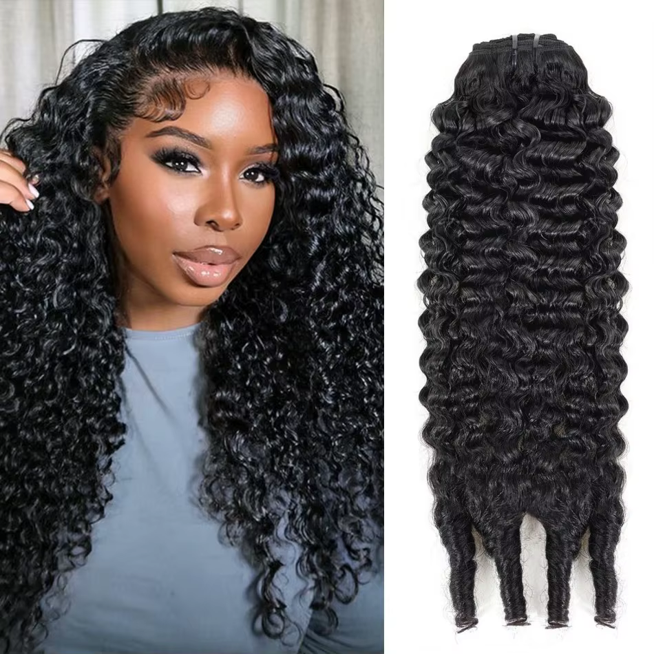 Extensions de cheveux humains bouclés vierges 12A, style boucles birmanes et ondulations aquatiques,