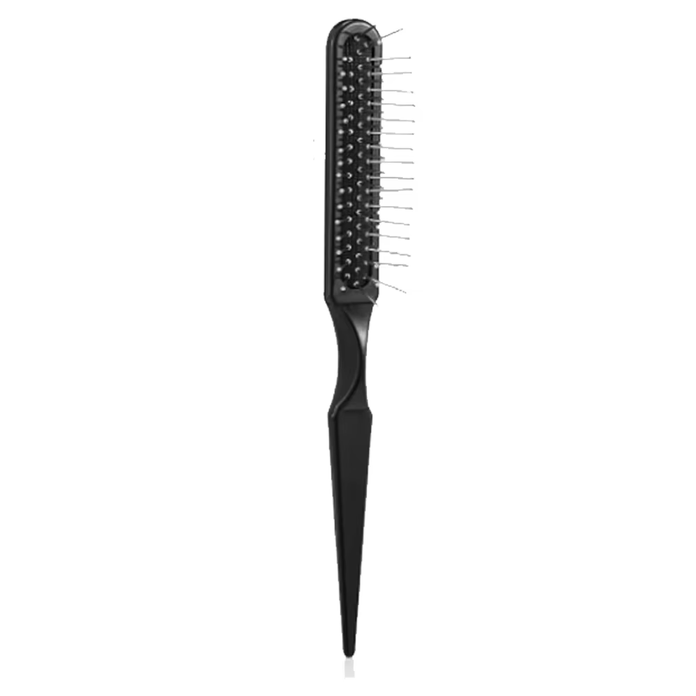 Paquet de 5 brosses à perruque synthétiques-brosse métallique à 3 rangées, stylet noir, peignes méta