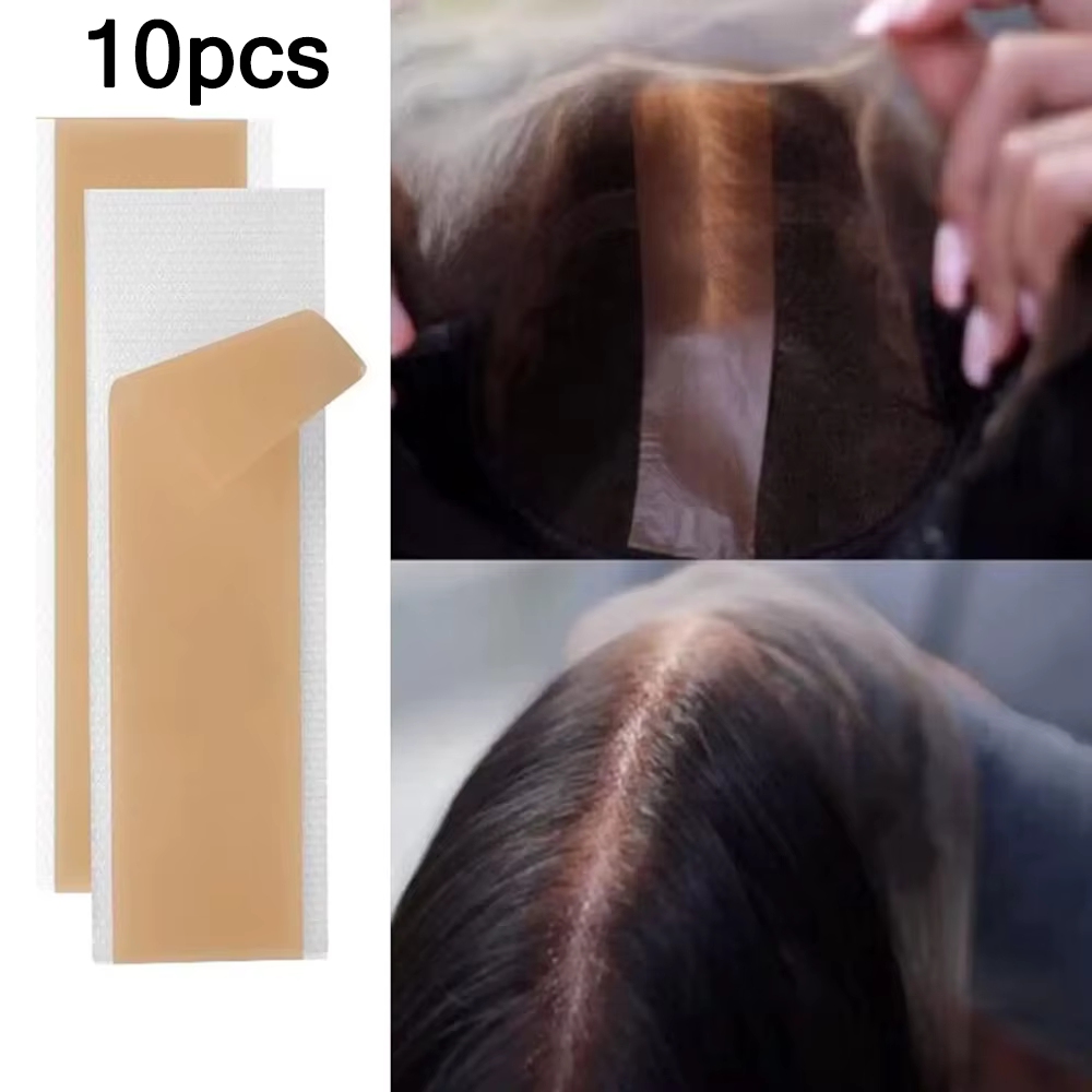 Bande de faux cuir chevelu pour perruques en dentelle, bande de cicatrice en Silicone avec raie réal