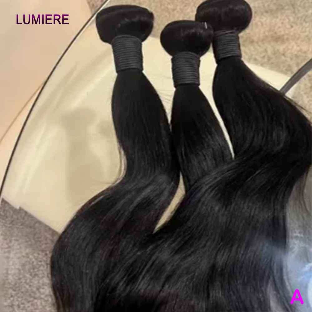 28 30 32 pouces os droit Extensions de cheveux humains paquets brésiliens 100% vierge cheveux humain