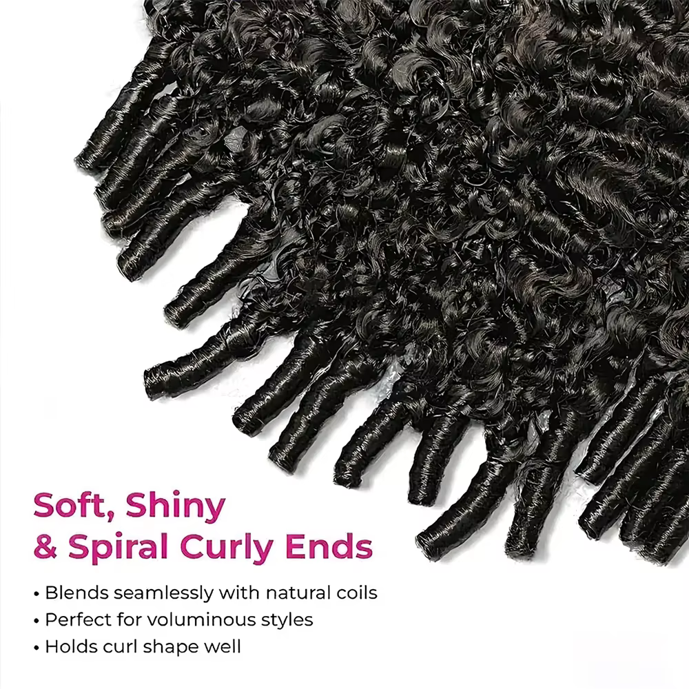 Perruque sans colle 250 % de densité, cheveux humains bouclés birmans, perruque demi-tête 3-en-1 amé