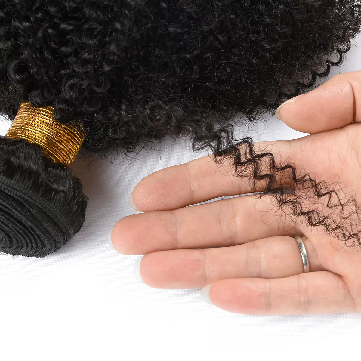 1/3 Afro crépus bouclés paquets brésiliens Afro crépus cheveux humains paquets traiter 8-28 "Extensi