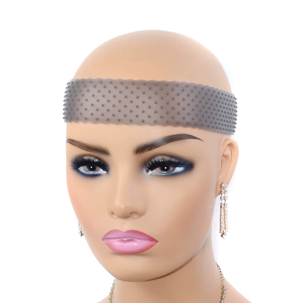 Bandes en Silicone pour fixer les perruques de cheveux, bandeau élastique de bonne qualité pour poig