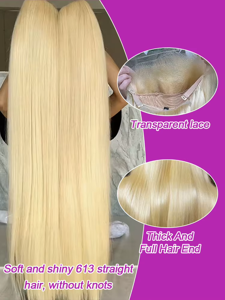 Perruques en cheveux humains blonds 613, perruque frontale en dentelle HD transparente 13x4 13x6 pré
