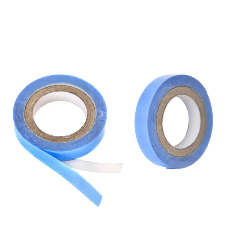 1/2/3 rouleau 0.8 CM * 3 Yards Super cheveux ruban bleu ruban adhésif Double face pour Extension de
