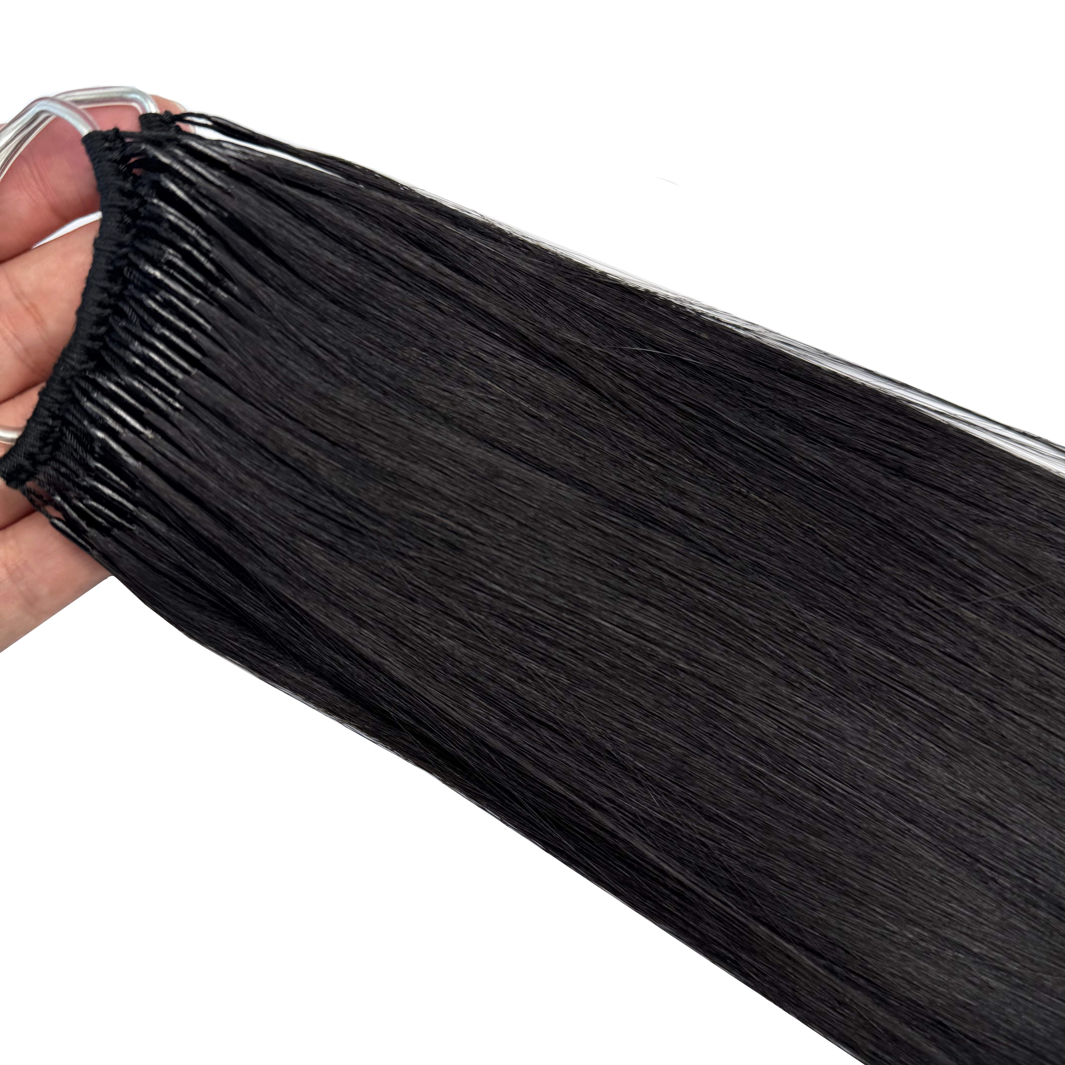 République de corée vente chaude Double ligne double pointe extension de cheveux à la kératine 8A qu