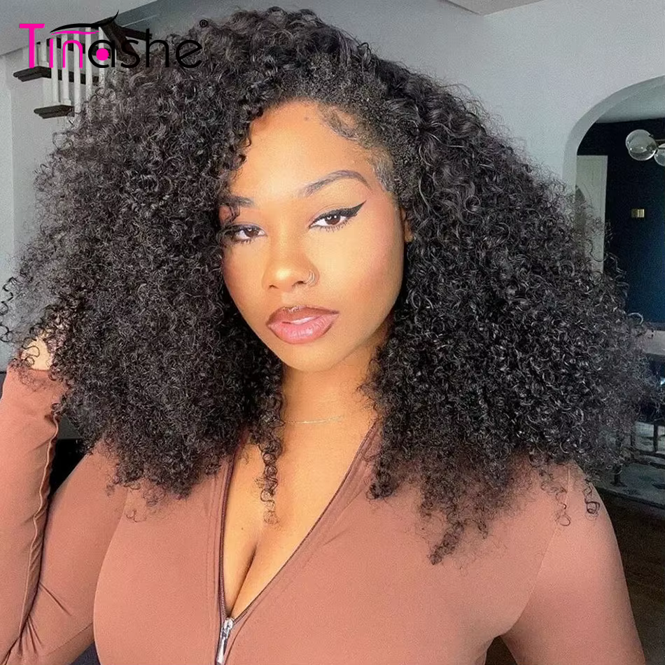 Tinashe crépus bouclés demi perruque Flip Over perruque 3 en 1 sans colle installation rapide perruq