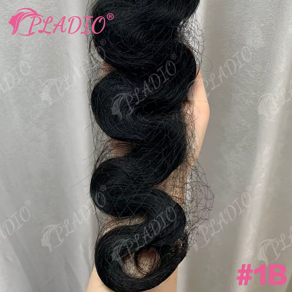 Extensions de cheveux PLADIO Body Wave à pointe plate, 100% cheveux humains véritables, 12-26 pouces