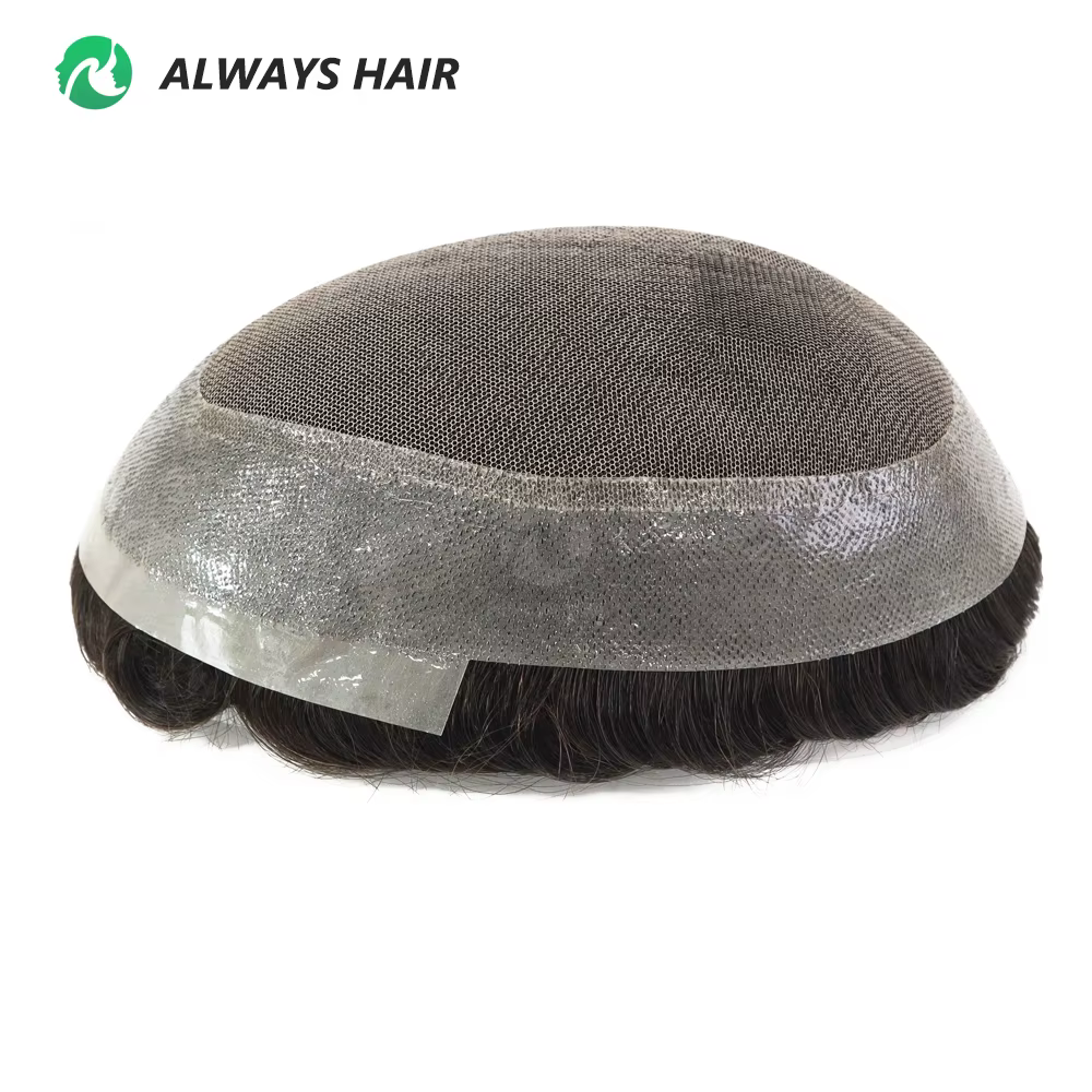 Australie toupet cheveux hommes perruque 16x24CM 20x25CM doux français dentelle et PU 5 "130% densit
