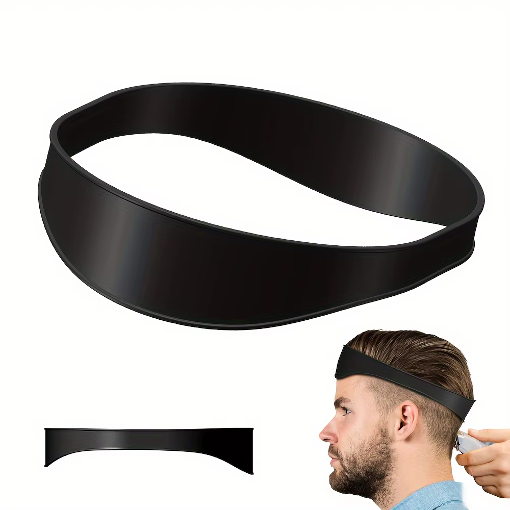 Peigne de positionnement de coupe de cheveux, peigne à dessus plat, modèle de rasage de décolleté et
