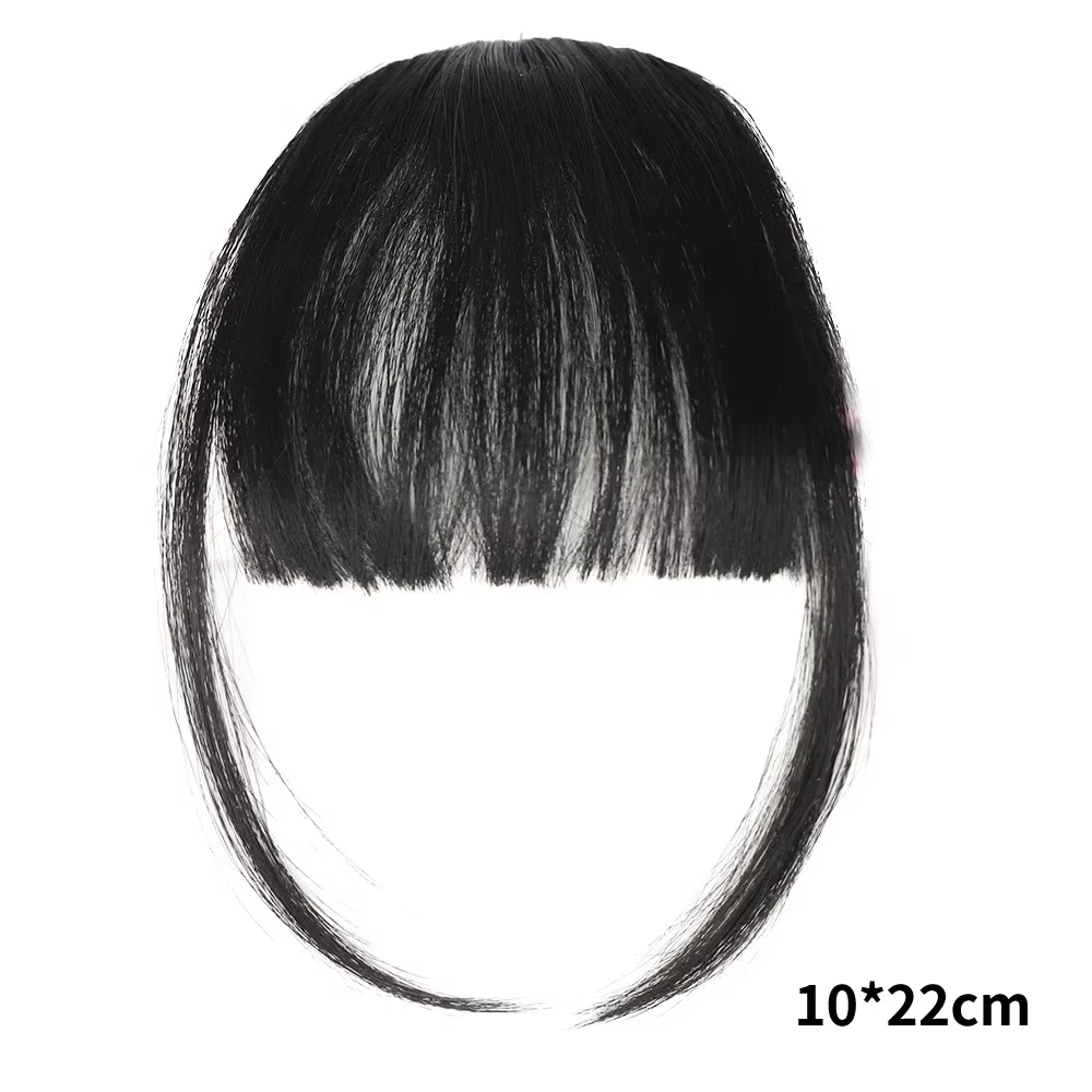 Extension de Cheveux Synthétiques à Frange d'Air avec réinitialisation, Postiche Invisible, Degré de
