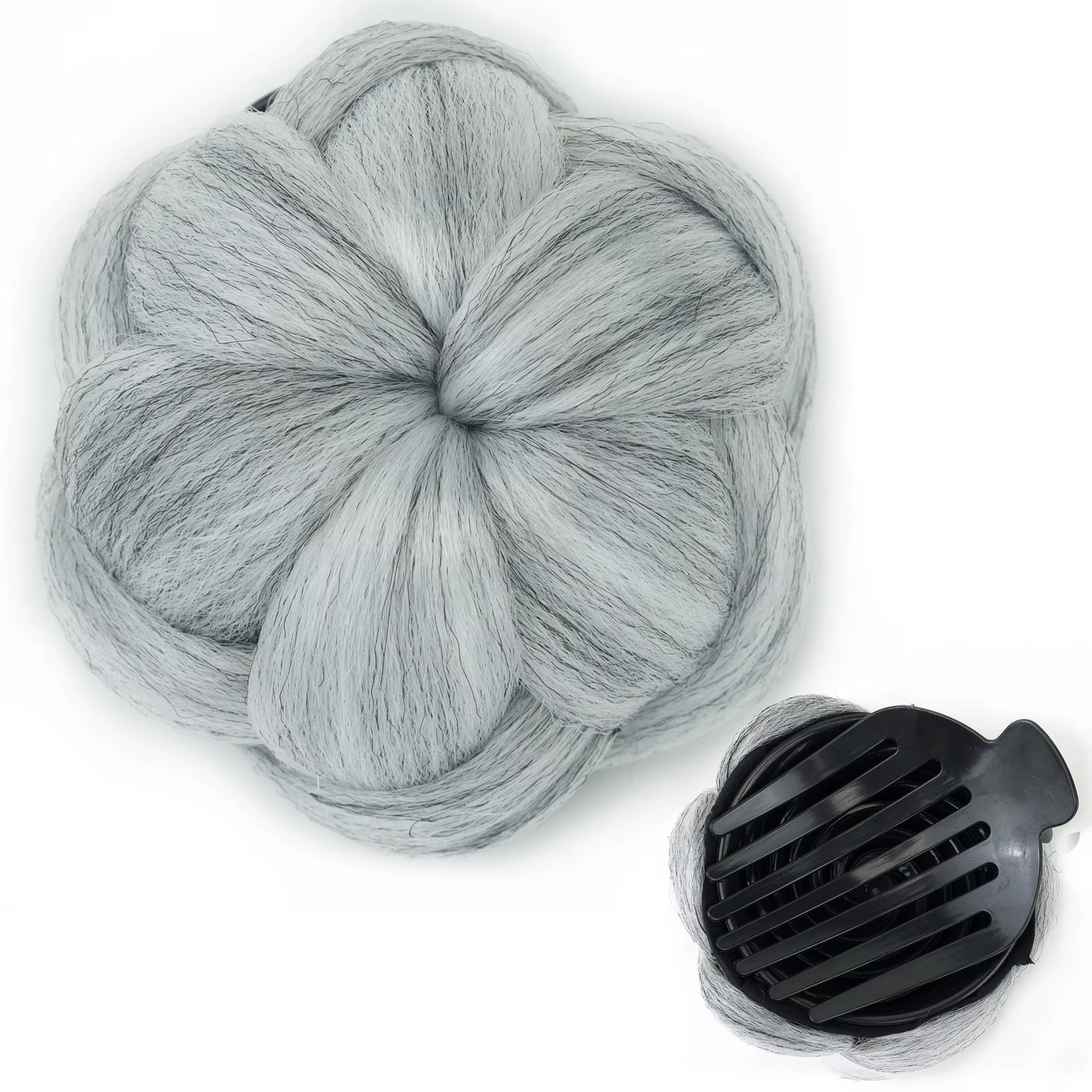 Soowee Chouchou pour cheveux tressés - Postiche à griffes pour un chignon facile et un coiffage chig