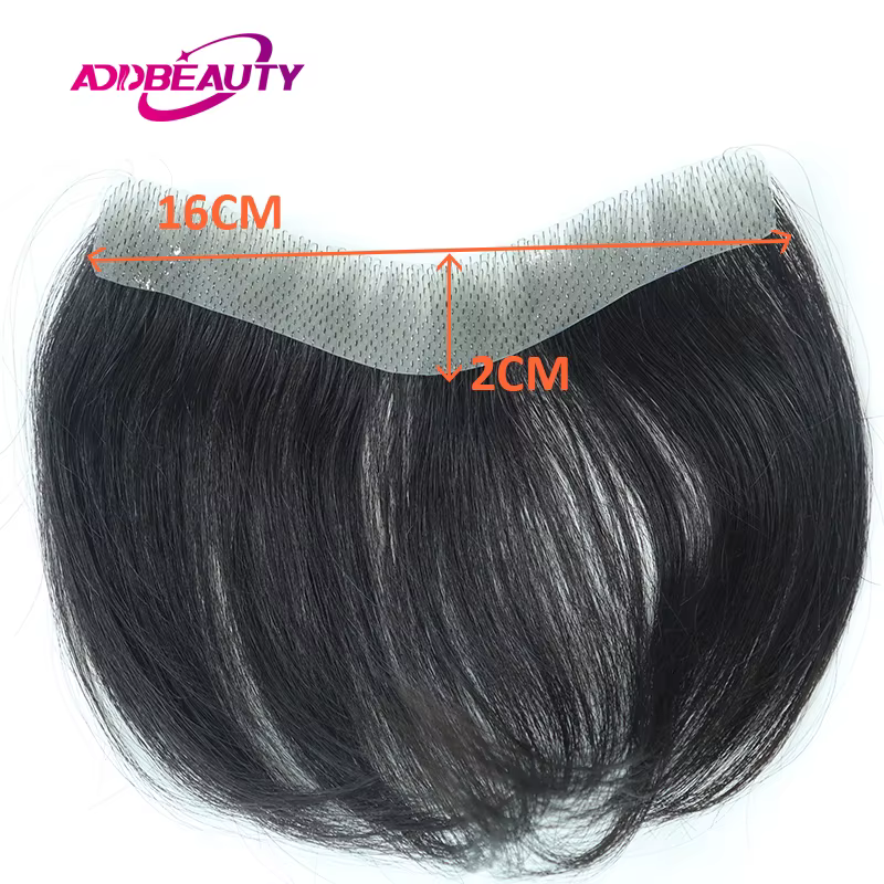 Vstyle hommes toupet cheveux humains peau mince pleine PU perruques de cheveux humains pour hommes I
