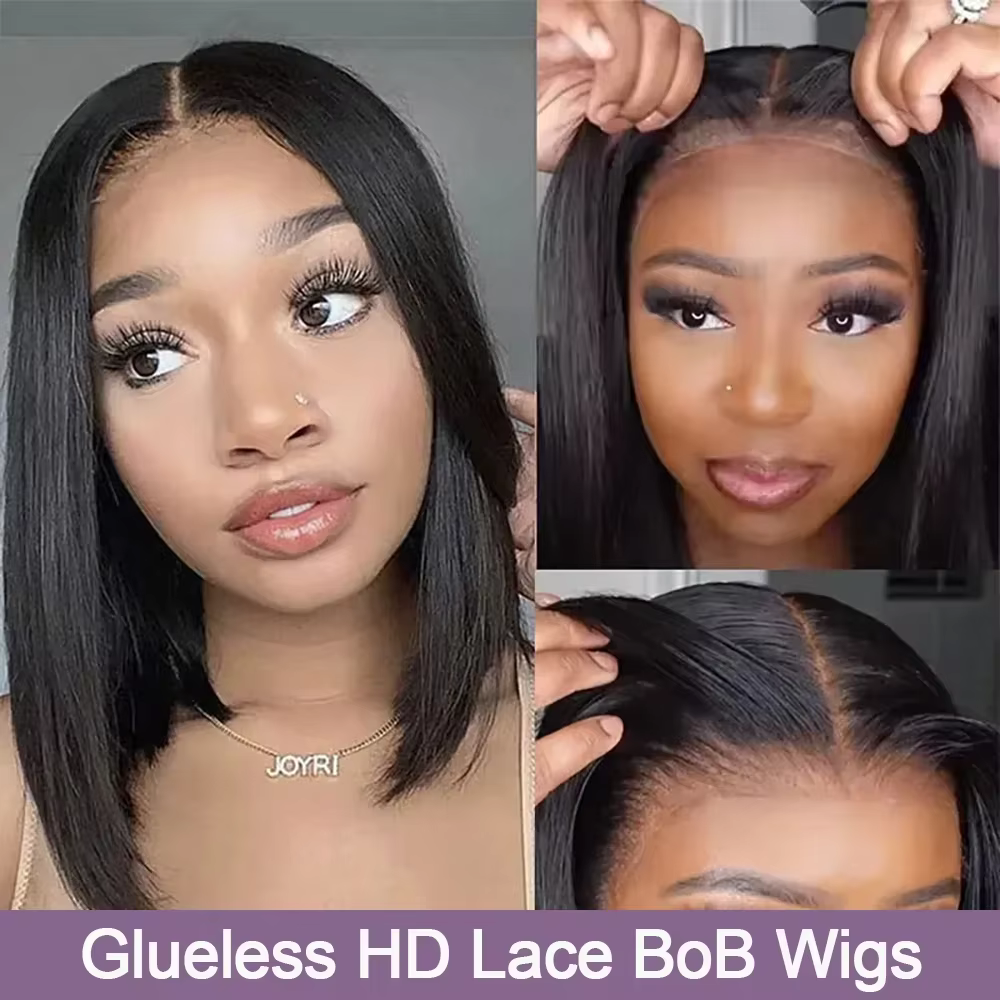 13x4 os court Bob perruque cheveux humains 13x6 dentelle frontale HD droite Bob perruque cheveux hum