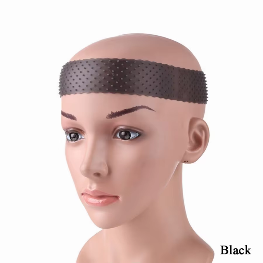 1 pièce par paquet silicone élastique perruque poignée bandeau sport yoga résistant à la sueur antid