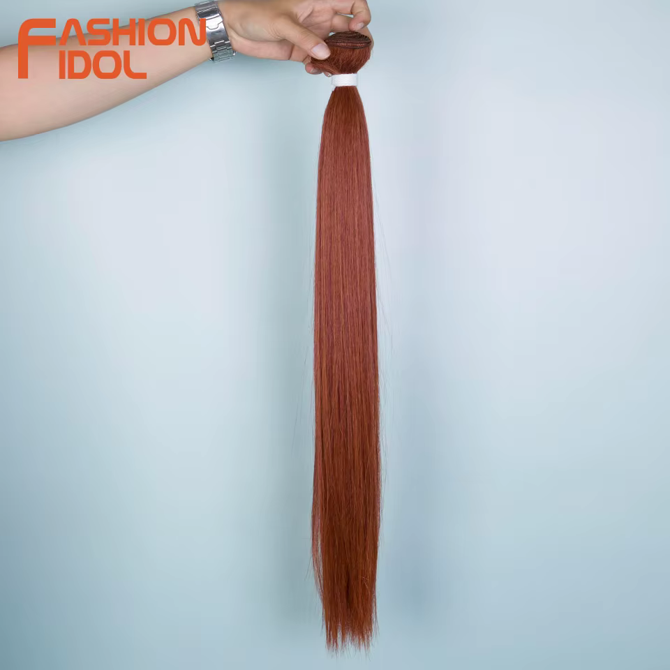 FASHION IDOL 28 pouces 200g trames Yaki cheveux raides tissage synthétique faux cheveux paquets Ombr