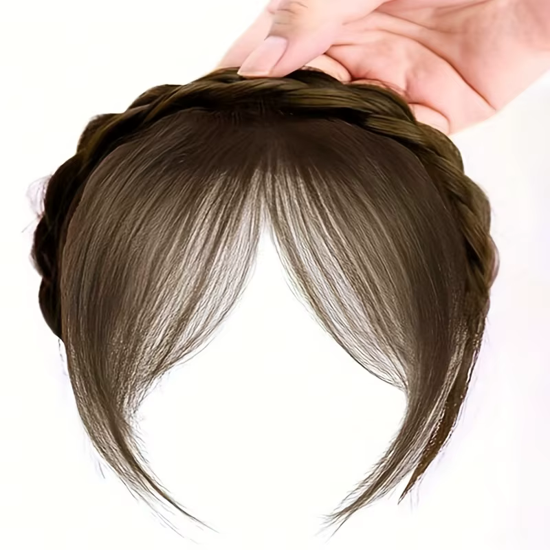 Bandeaux tressés torsadés, franges en forme de huit, couvre-peigne à cheveux monobloc, cheveux blanc