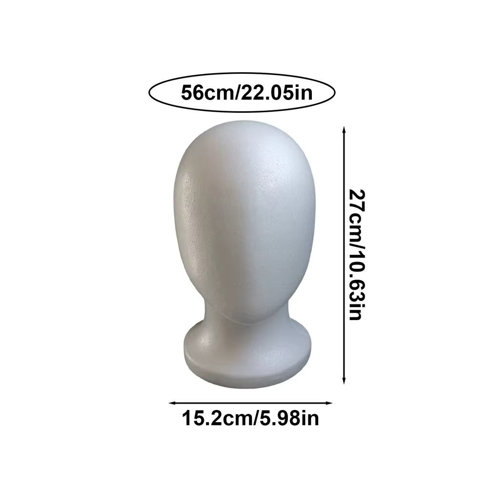 Support de mannequin en mousse pour têtes de perruque en polystyrène, présentoir cosmétique sans vis