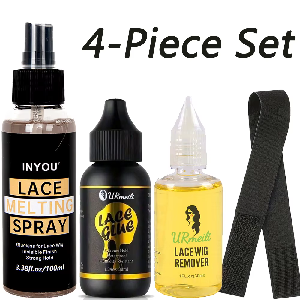 4 pièces accessoire de perruque colle de perruque avant de dentelle, Spray de fusion de liaison de d