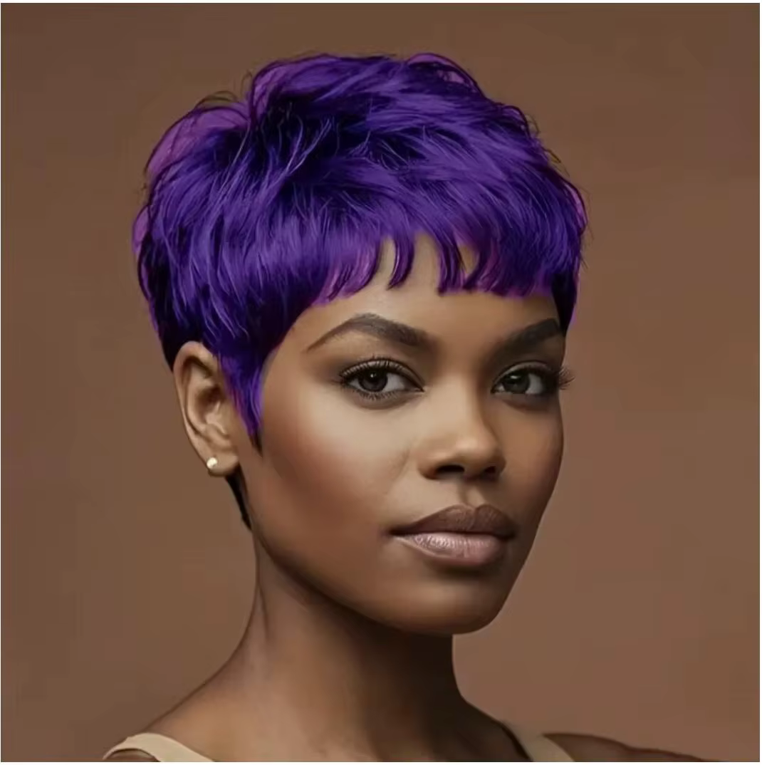 Perruque synthétique courte noire, coupe Pixie pour frange, perruque courte Fak pour femmes, perruqu