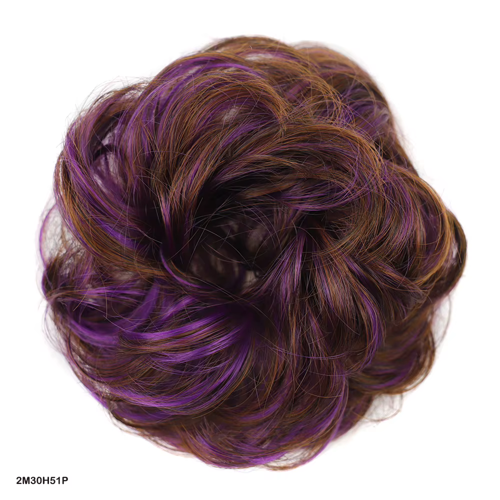 Jeedou cheveux synthétiques Extension de Chignon en désordre ébouriffé Updo bouclés Chignon postiche