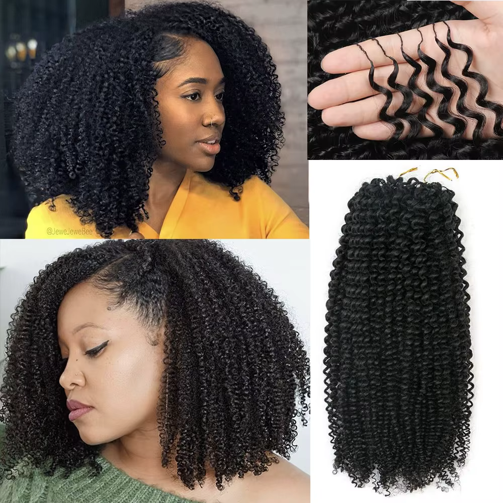 Extensions de cheveux au crochet en plumes, tresses afro bouclées sans nœuds, tresses bohèmes au cro