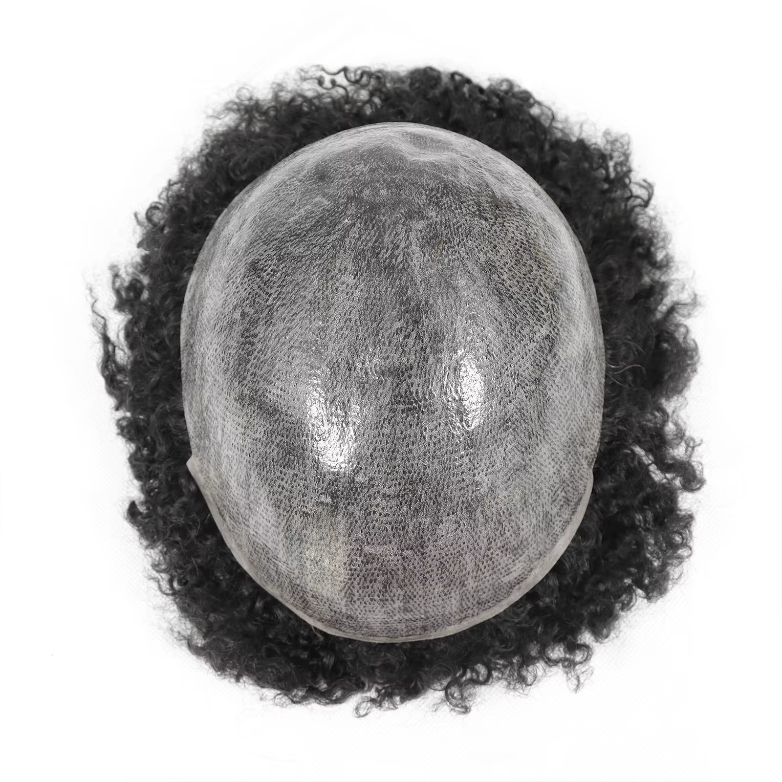 Afro toupet pour hommes peau mince système de remplacement de cheveux humains hommes prothèse de che