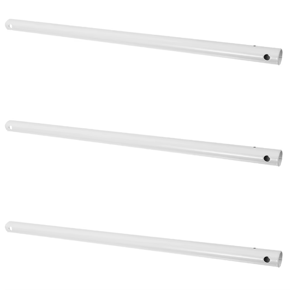 Tige d'extension pour ventilateur de plafond, 3 pièces, épaisse et robuste, connexion à double trou,