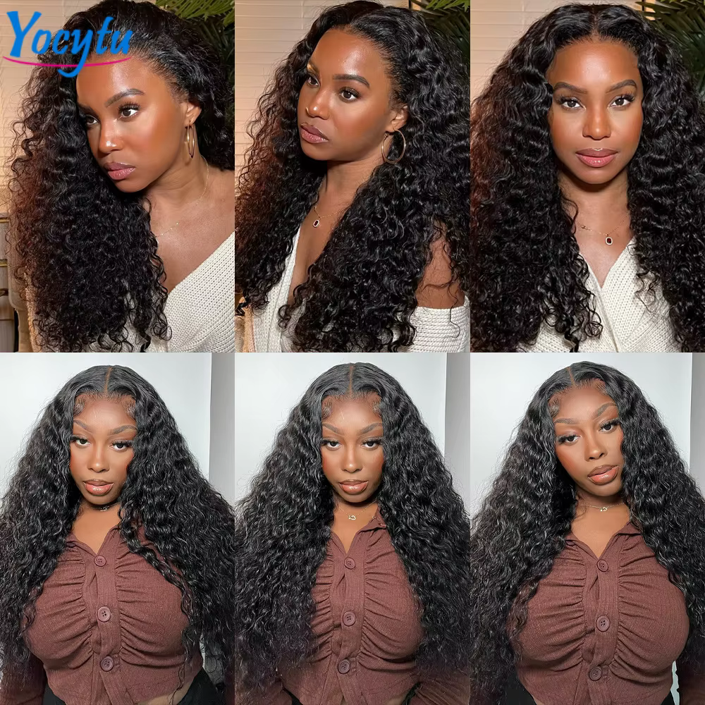 Deep Wave Tissage Humain Hair 24 24 24 Pouces Tissage Brésilien 100% Cheveux Humain YOCYTU Meche Tis
