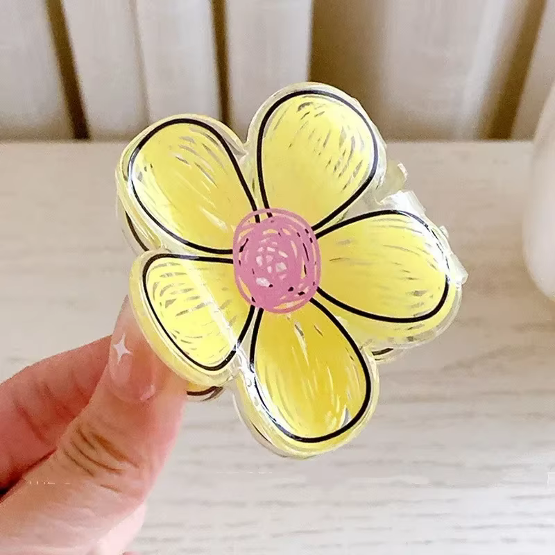 Pince à cheveux en forme de fleur de Plumeria, pince à cheveux en forme de crabe d'été, pinces de pl