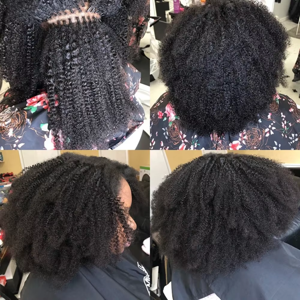 Micro NJosé Head I Tip-Extension de Cheveux Humains pour Femme, Microlinks, Afro, Kinky, Curly, Mong