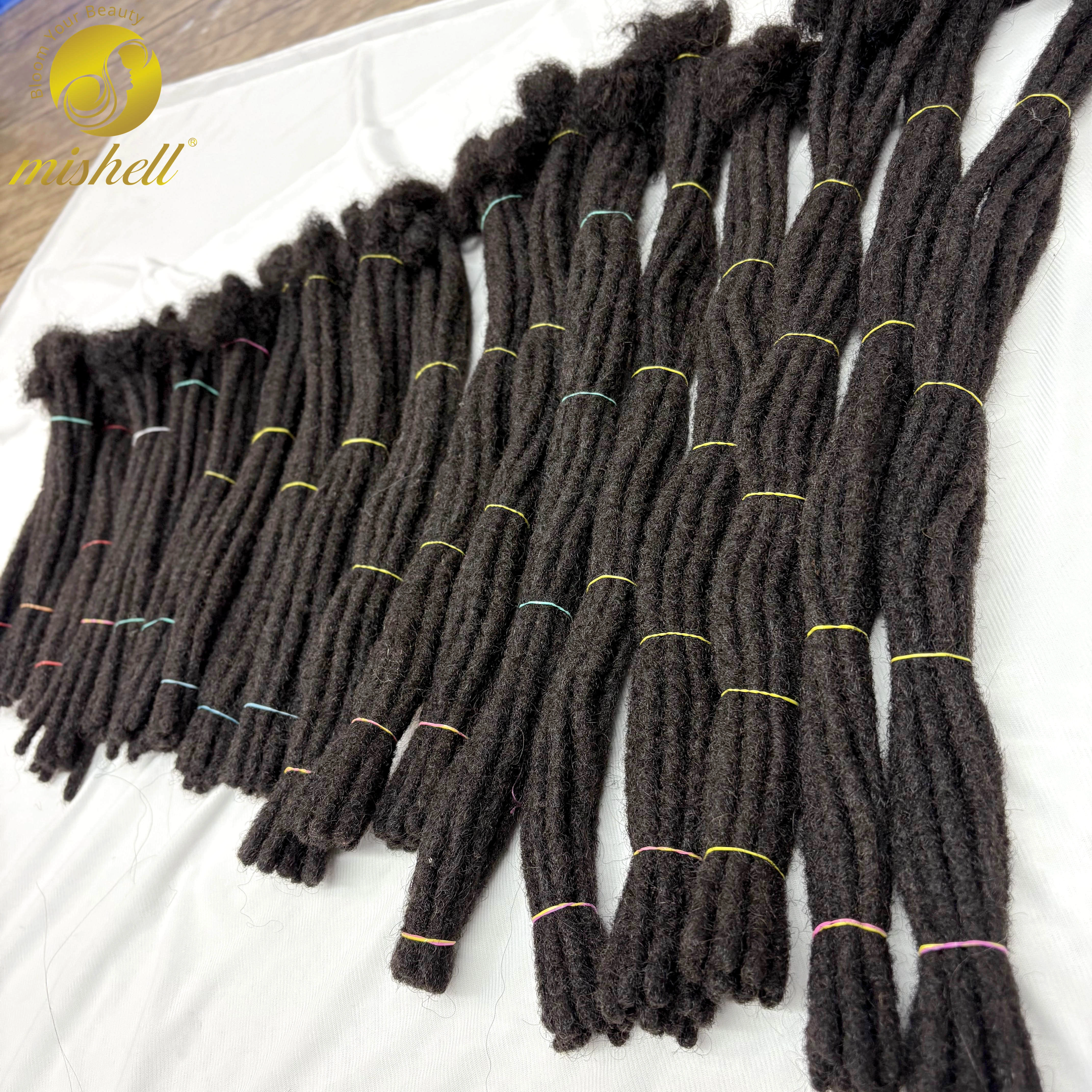 Extensions de Locs Régulières en Cheveux Humains de 6 à 20 Pouces, 0,6 cm, 50 Brins, Entièrement Fai