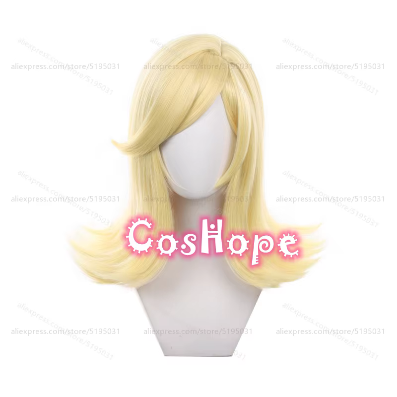 Perruque de cosplay Lucy Steel, perruque Lucy Pendleton 45 cm blond clair, perruques synthétiques ré