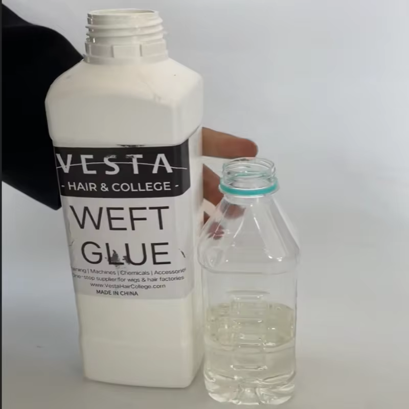 Mini bouteille de colle de trame de cheveux blonds, transparente, sans perte, adaptée à la réparatio