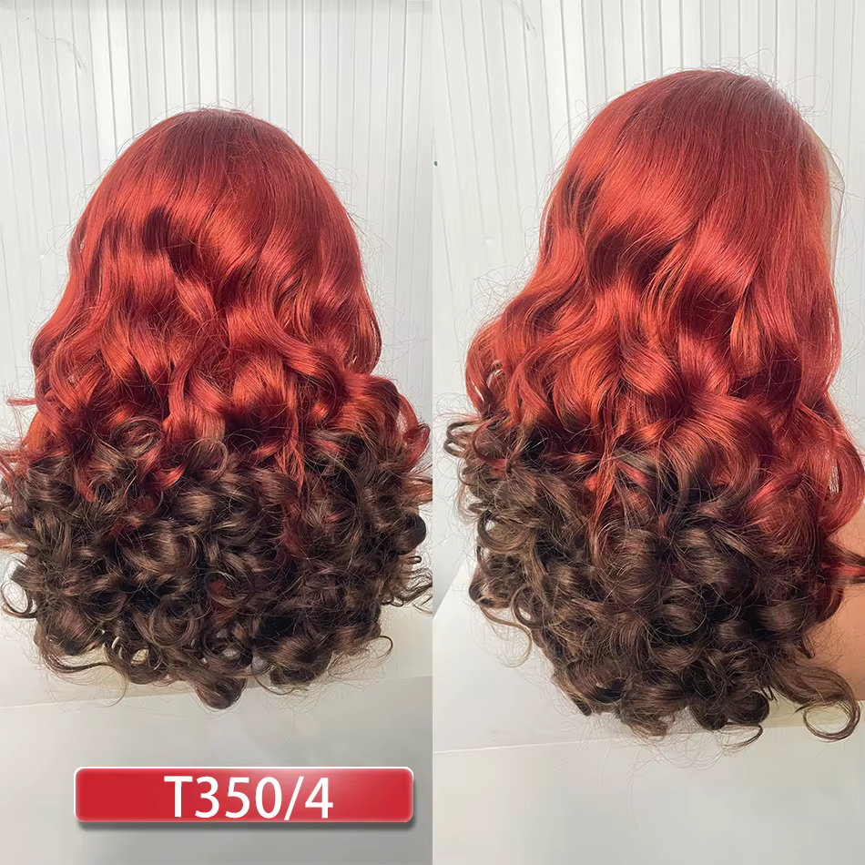 100% cheveux humains 250 densité mettre en évidence Ombre Double dessiné vague de corps gonflable 13